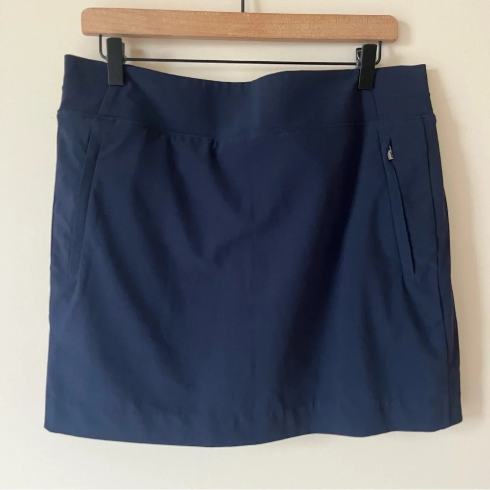 Athleta Brooklyn Skort Blue Size 14 657678 Lined - Picture 1 of 7